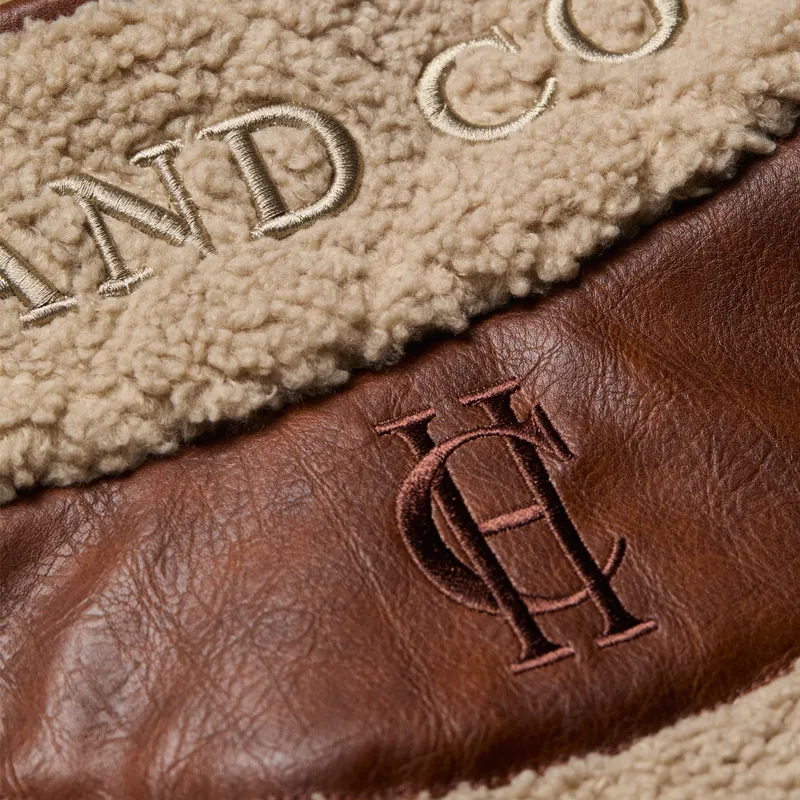 Holland Cooper Country Fleece Quarter Zip - Natural Borg-8