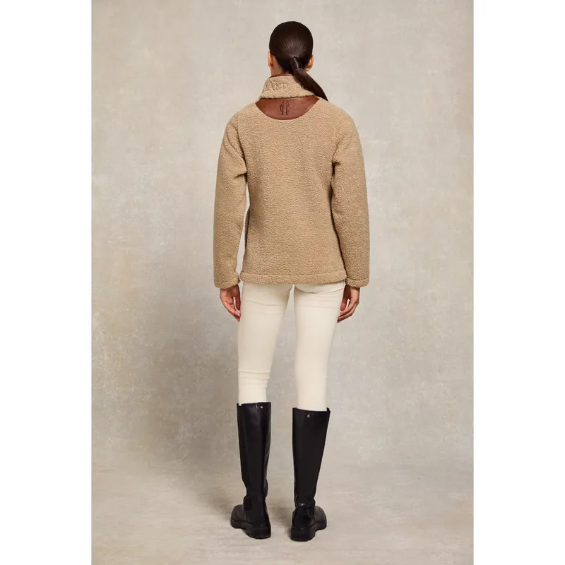 Holland Cooper Country Fleece Quarter Zip - Natural Borg-5