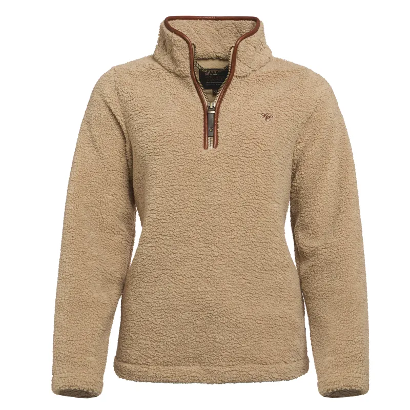 Holland Cooper Country Fleece Quarter Zip - Natural Borg-6