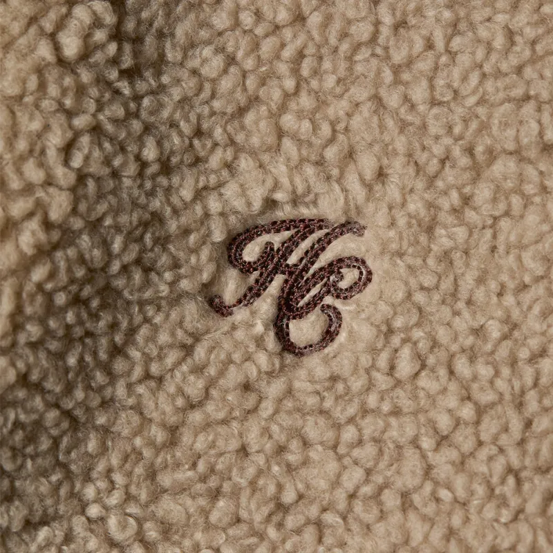 Holland Cooper Country Fleece Quarter Zip - Natural Borg-9