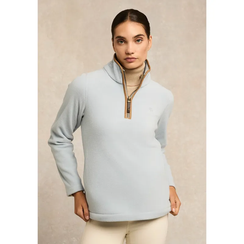 Holland Cooper Country Fleece Quarter Zip - Pale Blue