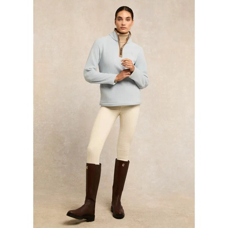 Holland Cooper Country Fleece Quarter Zip - Pale Blue-2