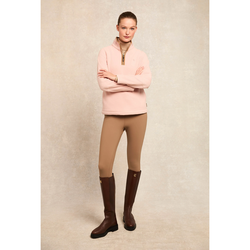 Holland Cooper Country Fleece Quarter Zip - Soft Pink-1