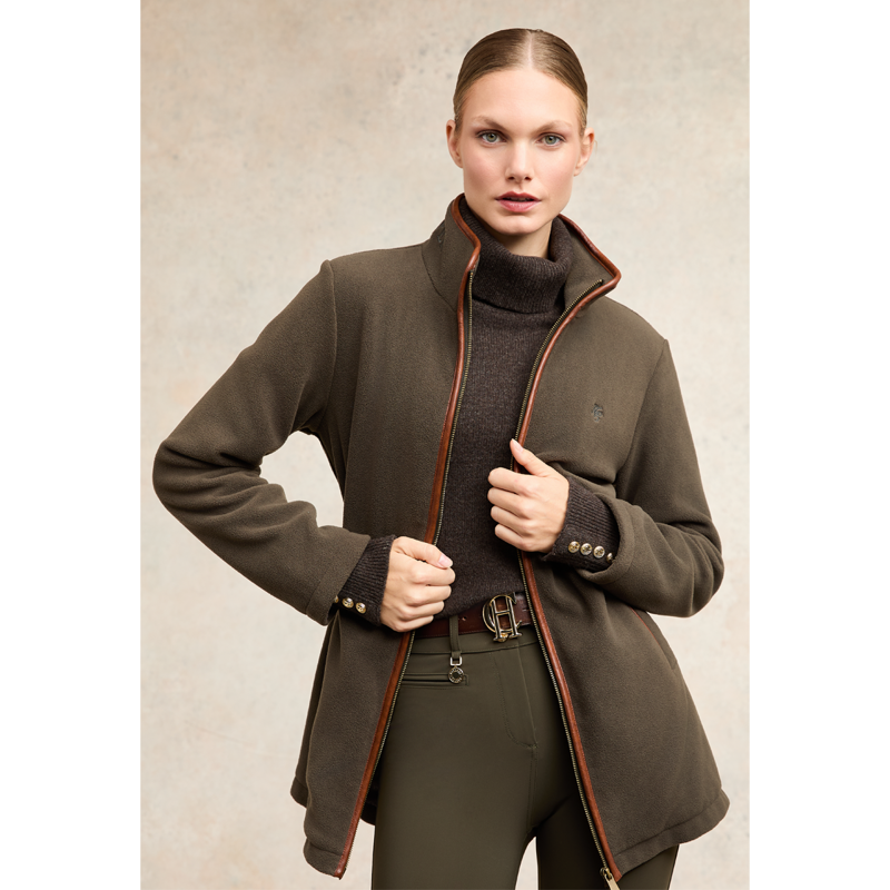 Holland Cooper Country Longline Fleece - Khaki-1