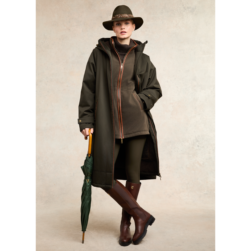 Holland Cooper Country Longline Fleece - Khaki-5