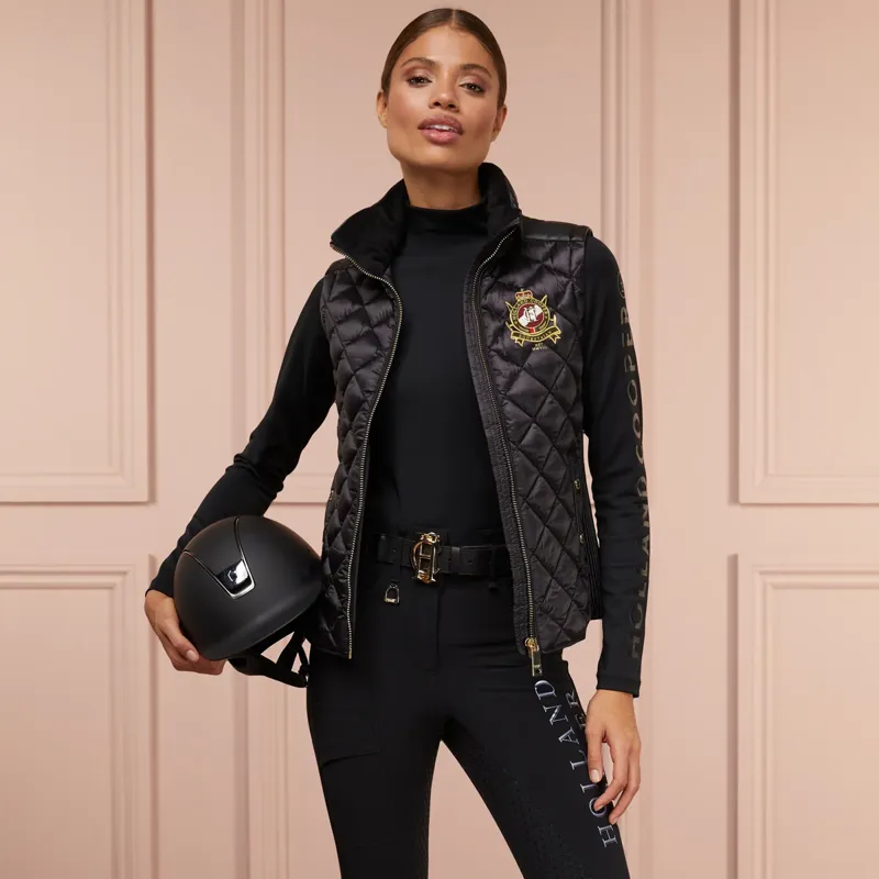 Holland Cooper Diamond Quilt Classic Gilet - Black