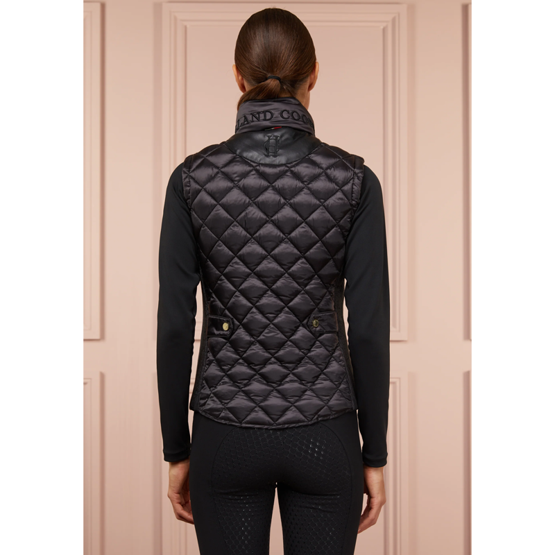 Holland Cooper Diamond Quilt Classic Gilet - Black-5