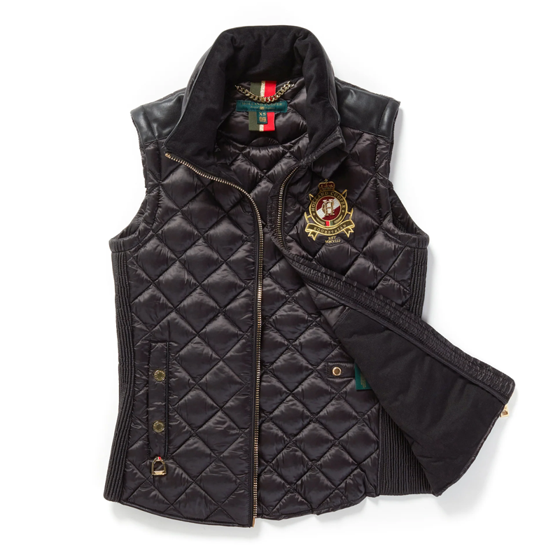 Holland Cooper Diamond Quilt Classic Gilet - Black-12