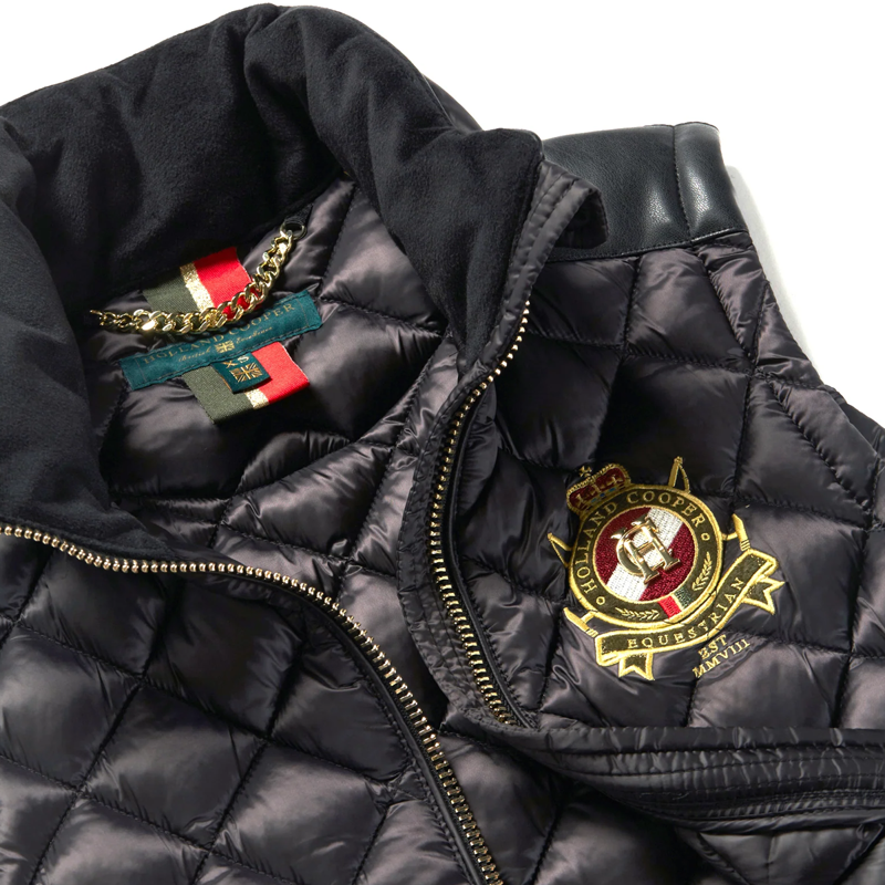 Holland Cooper Diamond Quilt Classic Gilet - Black-11