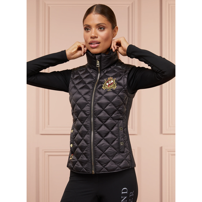 Holland Cooper Diamond Quilt Classic Gilet - Black-3