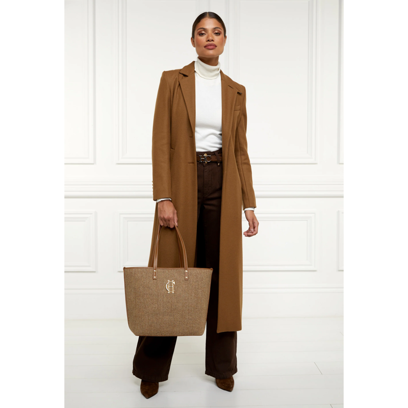 Holland Cooper Kensington Tote Bag - Tan Herringbone-3