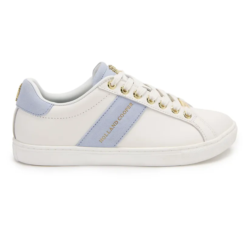 Holland Cooper Knightsbridge Court Trainer - White Smokey Blue