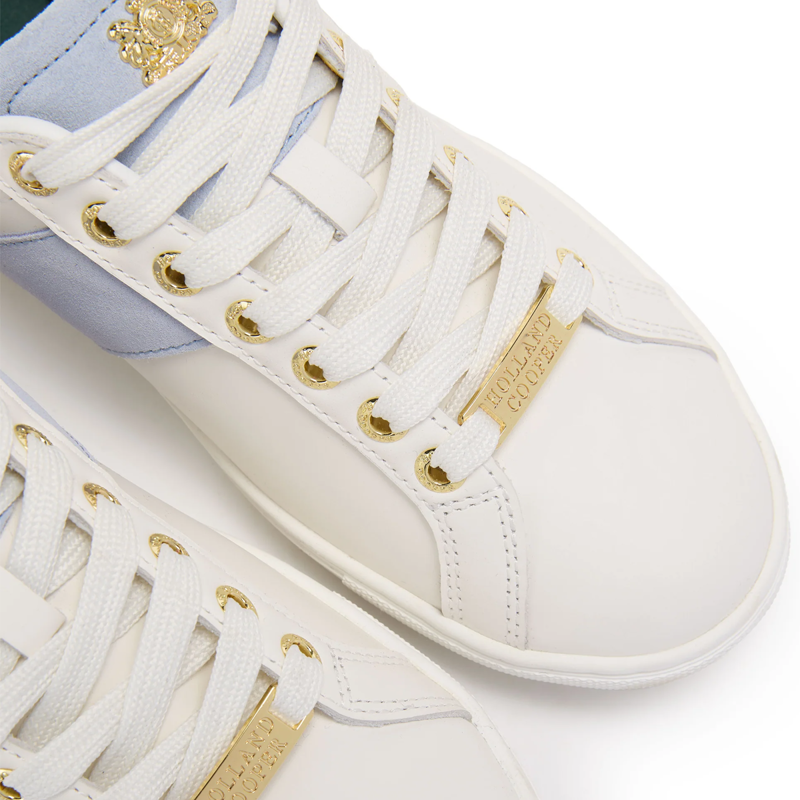 Holland Cooper Knightsbridge Court Trainer - White Smokey Blue-1