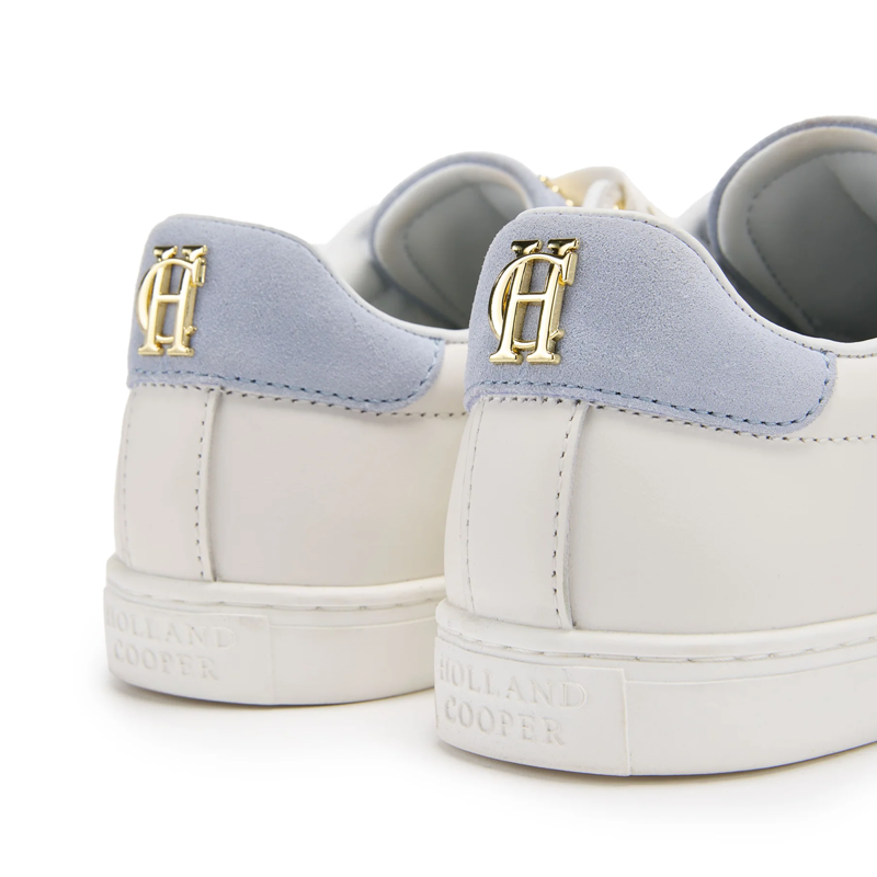 Holland Cooper Knightsbridge Court Trainer - White Smokey Blue-2
