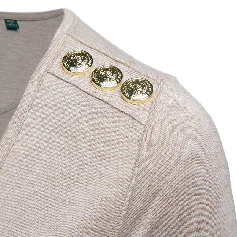 Holland Cooper Long Sleeve V-Neck Tee - Oatmeal-5