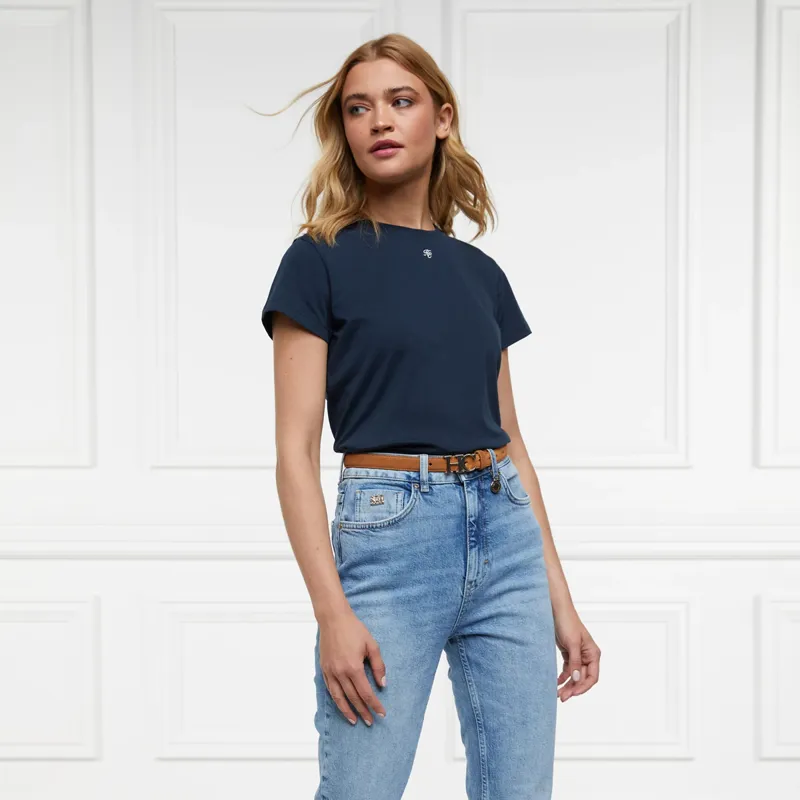 Holland Cooper Monogram Tee - Ink Navy-1
