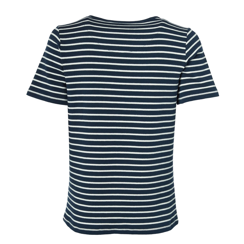 Holland Cooper Padstow Crew Neck Tee - Ink Navy Natural Stripe-4