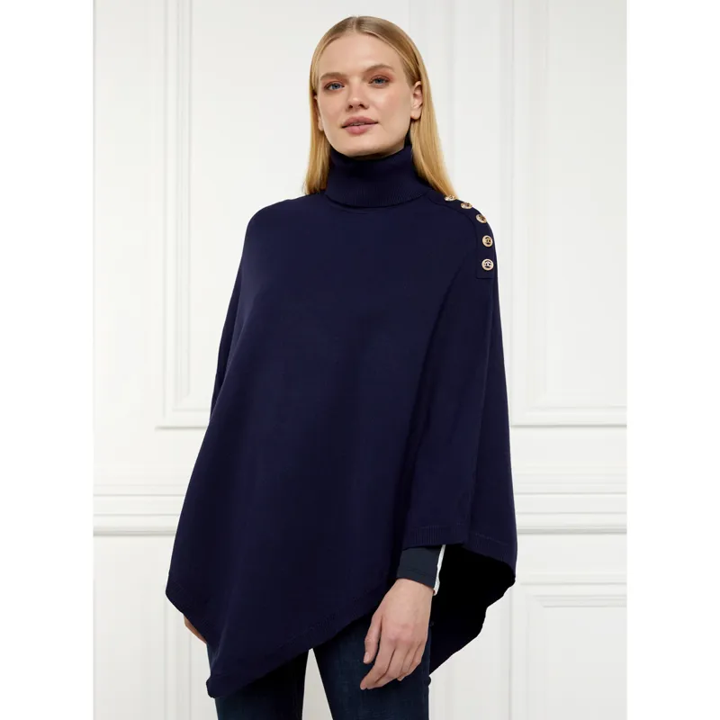 Holland Cooper Roll Neck Cape - Ink Navy