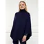 Holland Cooper Roll Neck Cape - Ink Navy