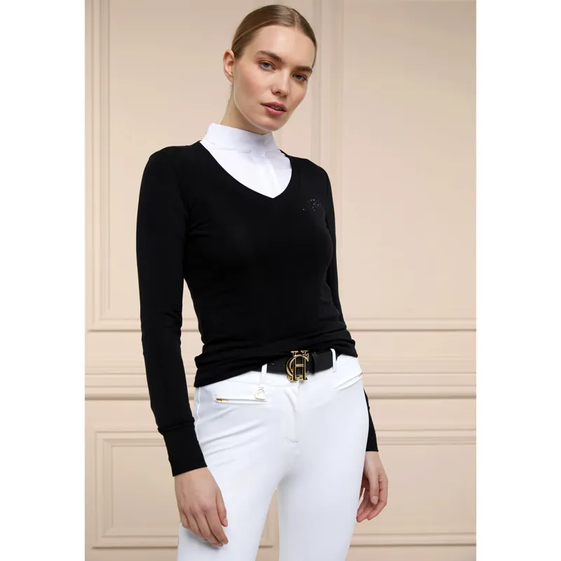 Holland Cooper Soft Touch V-Neck - Black