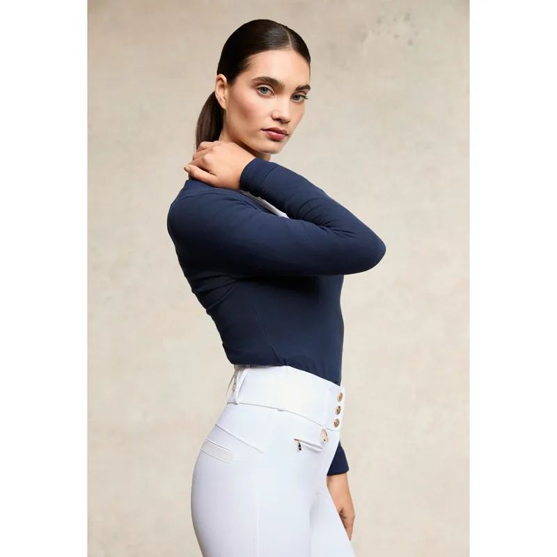 Holland Cooper Soft Touch V-Neck - Ink Navy-2