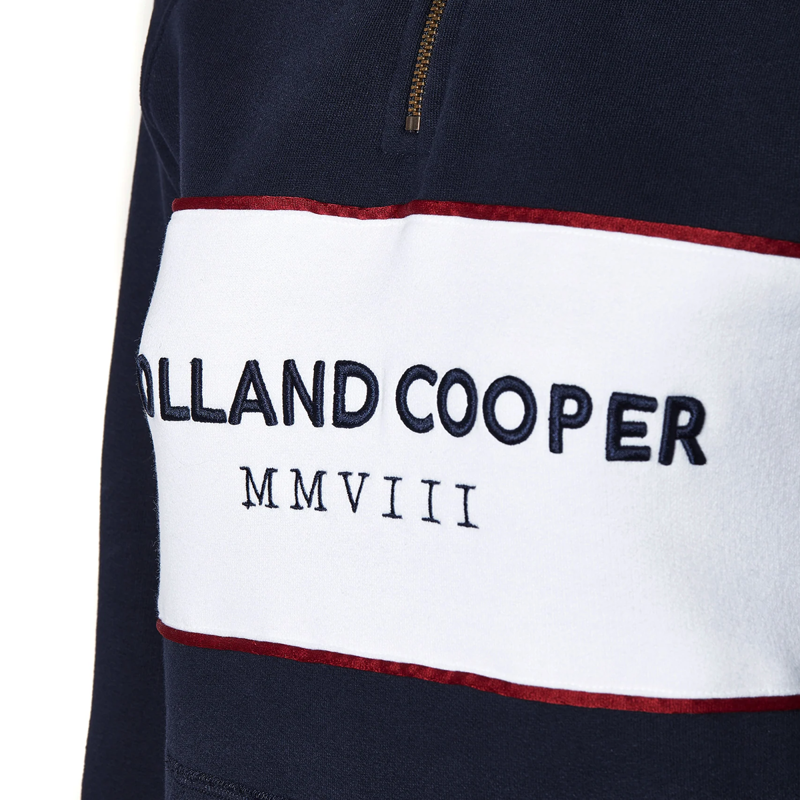 Holland Cooper Sporting Heritage Zip Henley - Ink Navy-8