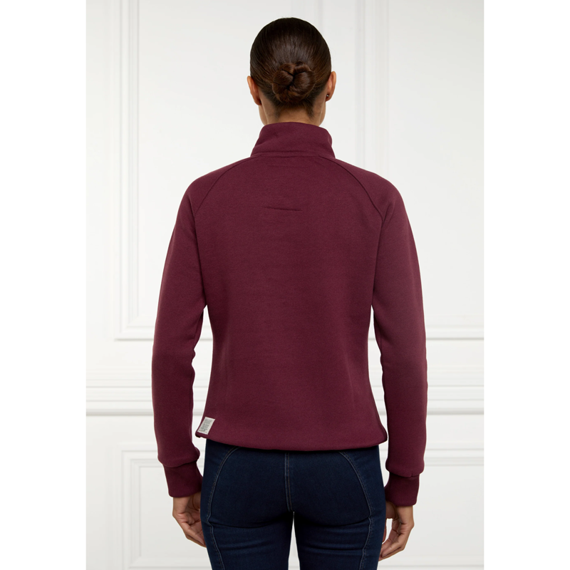 Holland Cooper Sporting Heritage Zip Henley - Merlot-2