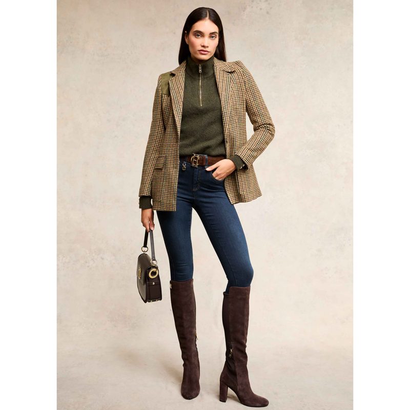 Holland Cooper Tori Half Zip Knit - Forest Green-3