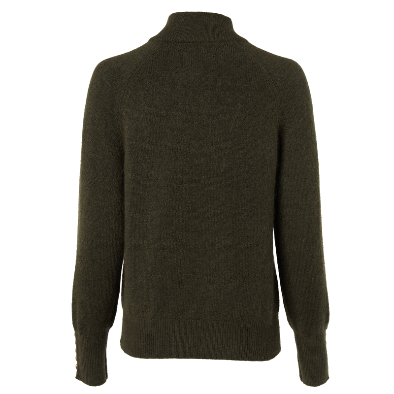 Holland Cooper Tori Half Zip Knit - Forest Green-6