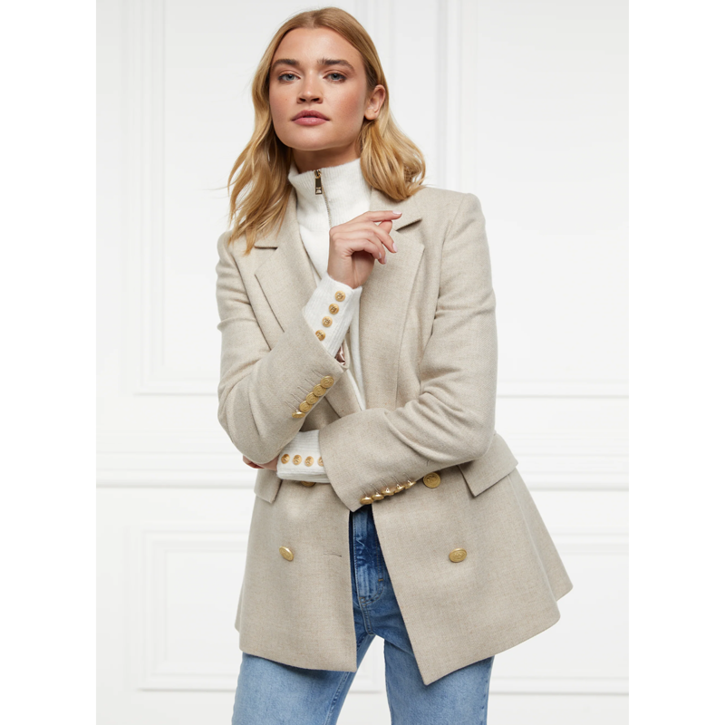 Holland Cooper Tori Half Zip Knit - Natural-2