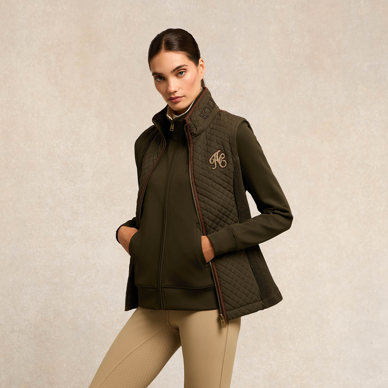 Holland Cooper Training Zip Through Sweat - Dark Olive-4