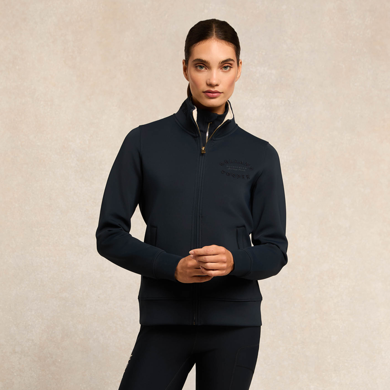 Holland Cooper Training Zip Through Sweat - Ink Navy-1