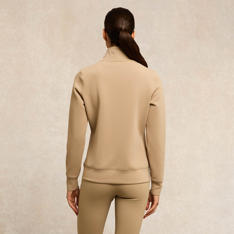 Holland Cooper Training Zip Through Sweat - Stone-3