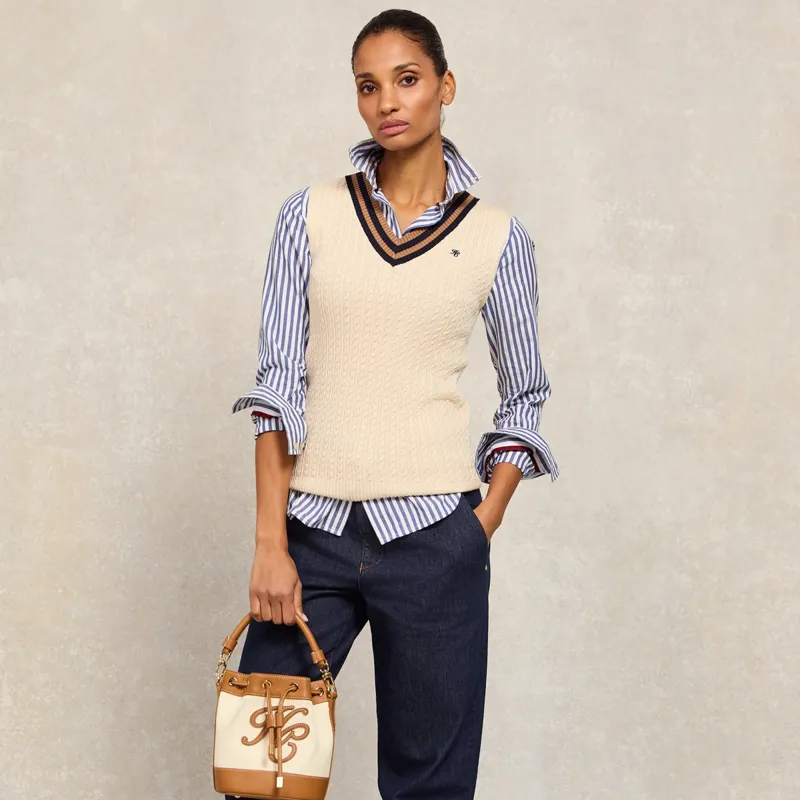 Holland Cooper Zoe Sleeveless Tank - Almond-1