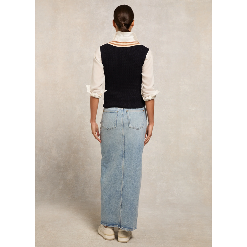 Holland Cooper Zoe Sleeveless Tank - Ink Navy-3