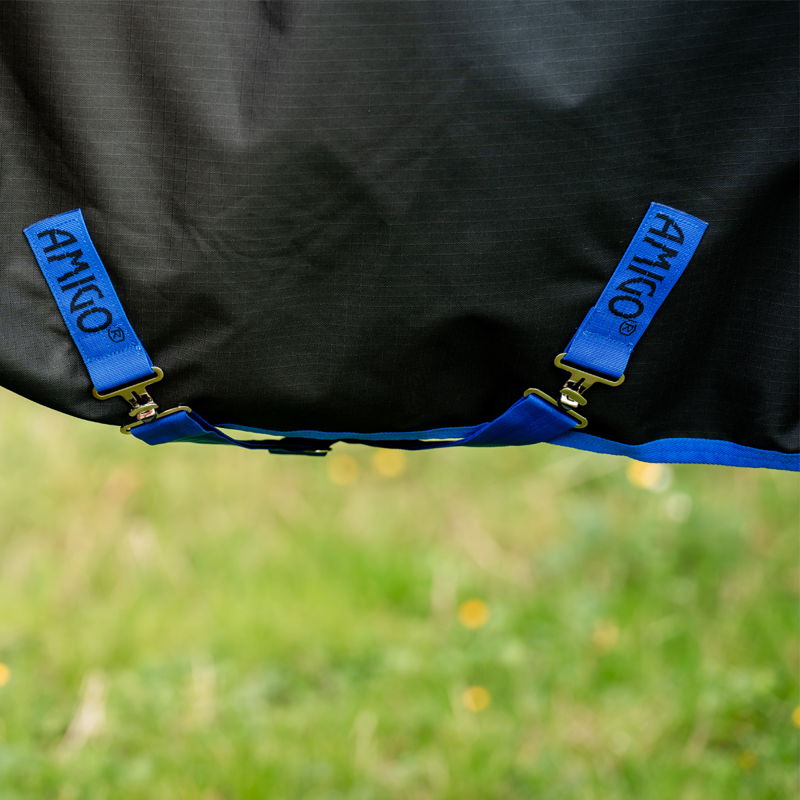 Horseware Amigo Ripstop 900 Plus 0g Turnout Rug - Black/Classic Blue-5