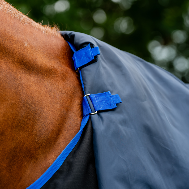 Horseware Amigo Ripstop 900 Plus 0g Turnout Rug - Black/Classic Blue-4