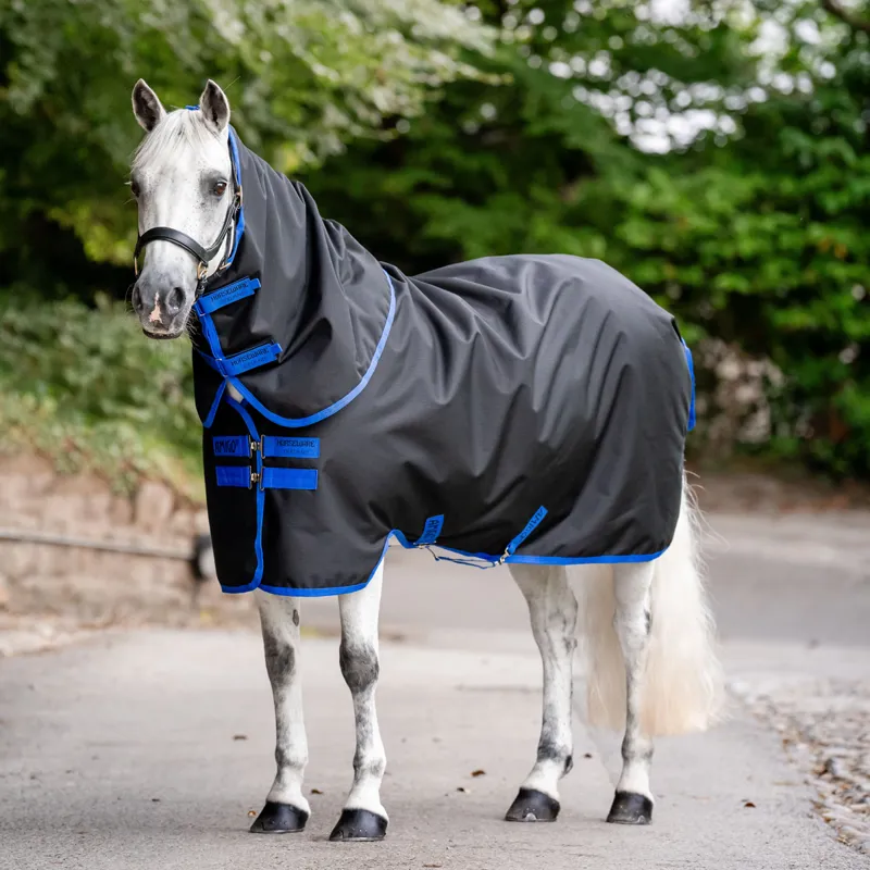 Horseware Amigo Ripstop 900 Plus 0g Turnout Rug - Black/Classic Blue-2