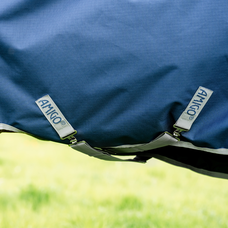 Horseware Amigo Ripstop 900 Plus 0g Turnout Rug - Navy/Titanium Grey-8