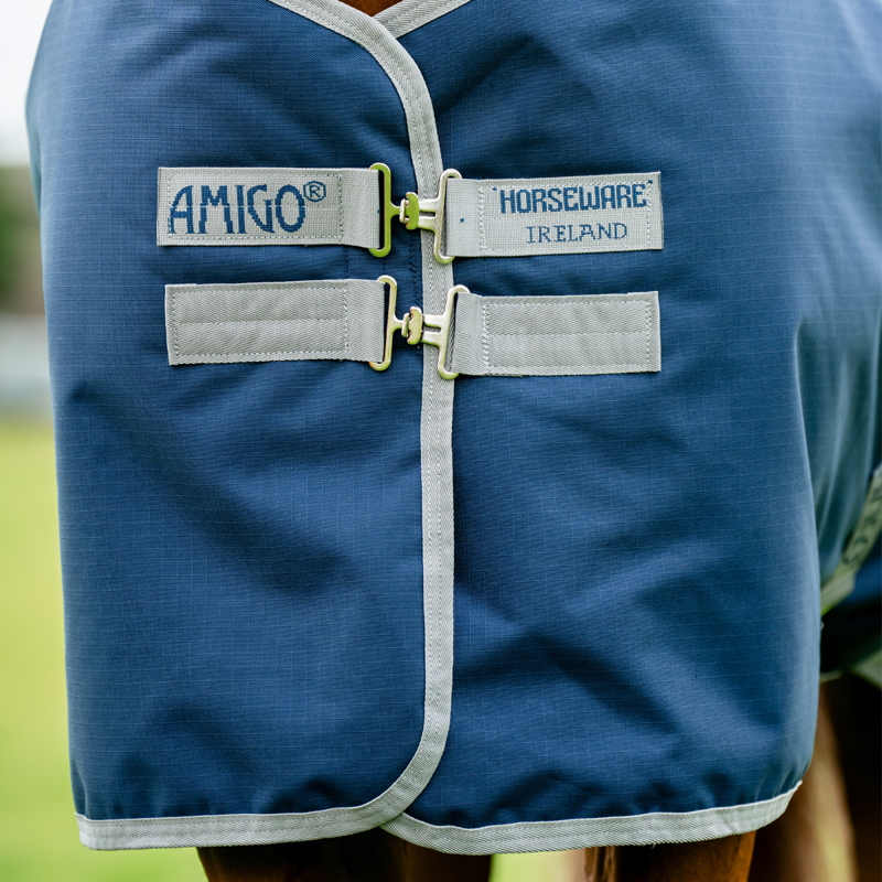 Horseware Amigo Ripstop 900 Plus 0g Turnout Rug - Navy/Titanium Grey-7