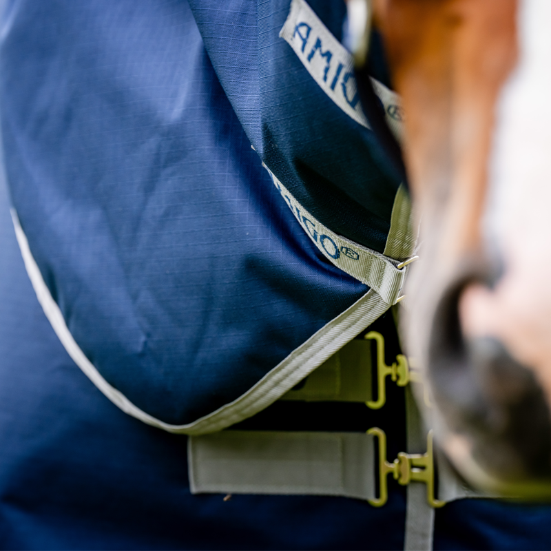 Horseware Amigo Ripstop 900 Plus 0g Turnout Rug - Navy/Titanium Grey-6