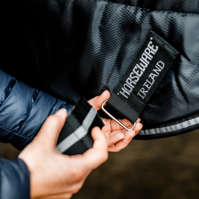 Horseware Easy-Layer 100g Stable Rug - Black/Black Silver-7