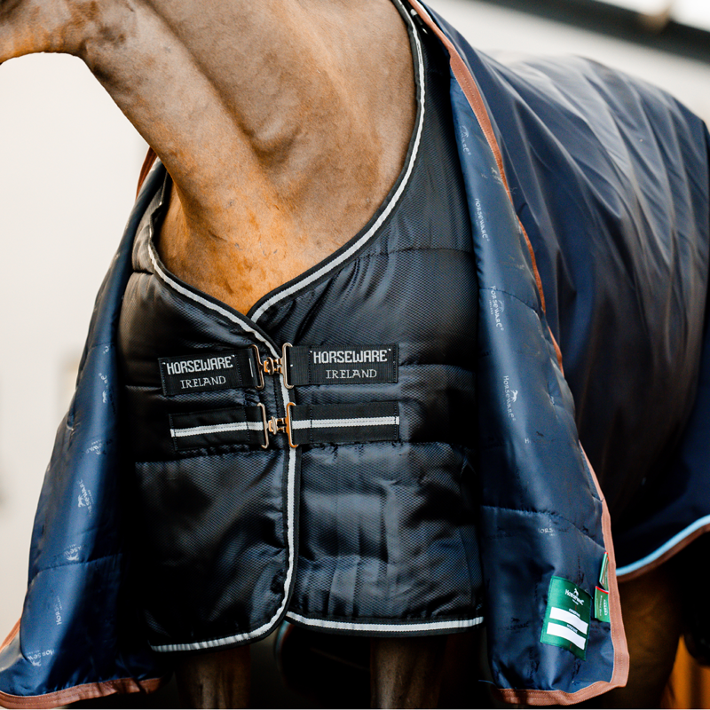 Horseware Easy-Layer 100g Stable Rug - Black/Black Silver-4