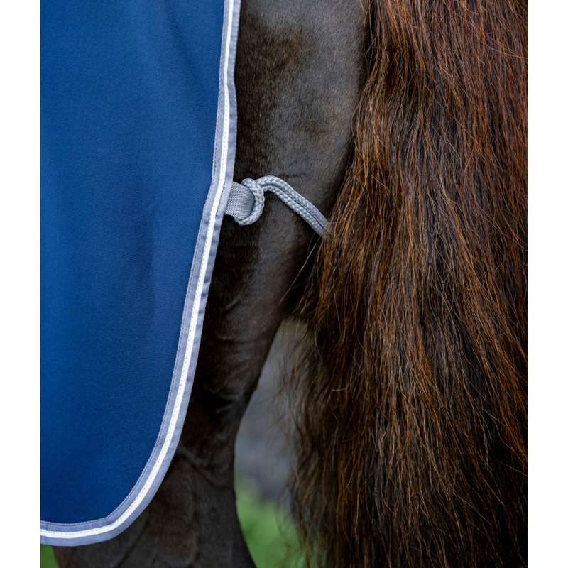 Horseware Amigo Jersey Pony Cooler - Navy/Titanium Grey Silver-5