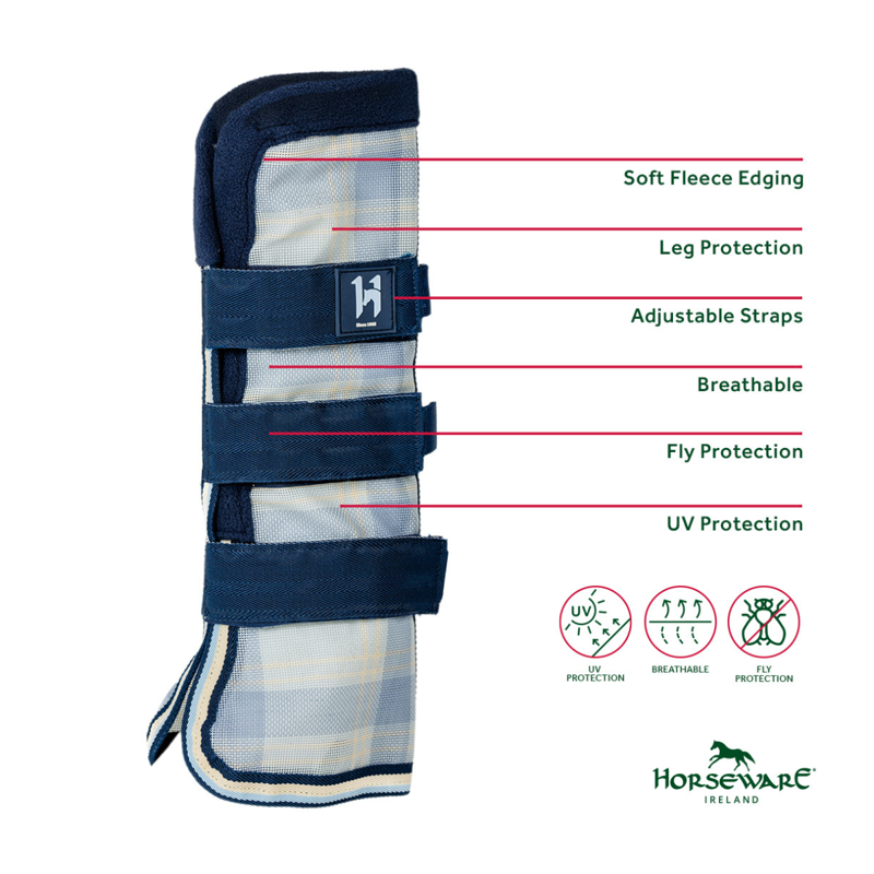 Horseware Newmarket Fly Boots - Witney Navy-1