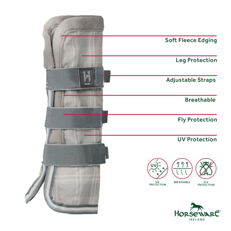 Horseware Newmarket Fly Boots - Witney Charcoal-1