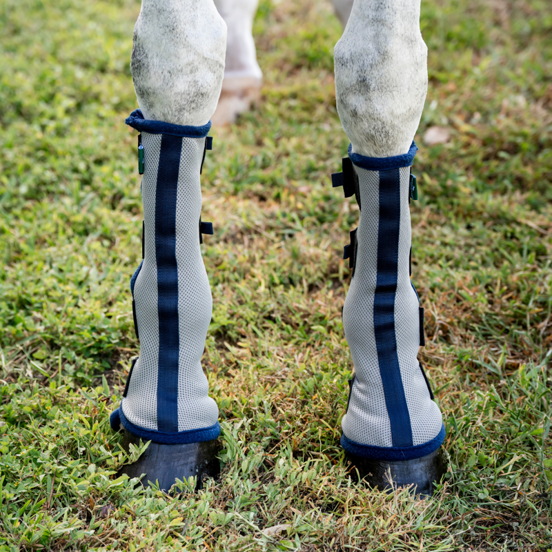 Horseware Fly Boots - Set of 2 - Silver Navy