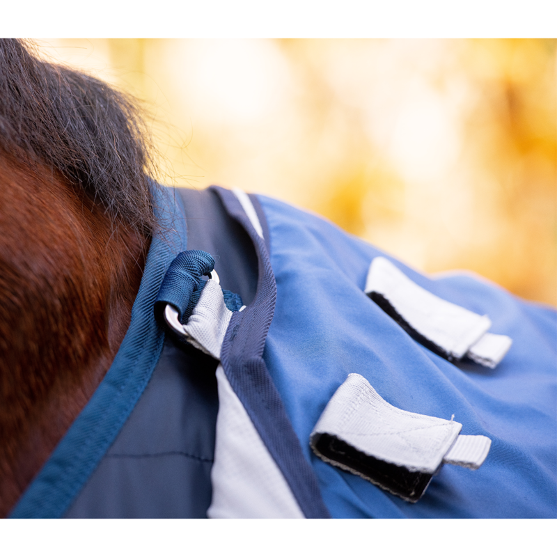 Horseware Rambo Autumn Series Turnout 0g Outer with 100g Liner - Navy/Grey-11