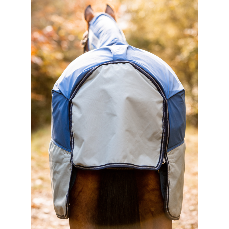 Horseware Rambo Autumn Series Turnout 0g Outer with 100g Liner - Navy/Grey-9
