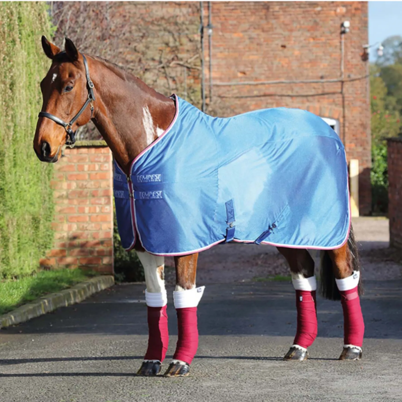 Shires Tempest Original Fleece Mesh Cooler Rug - Royal/Pink/Grey
